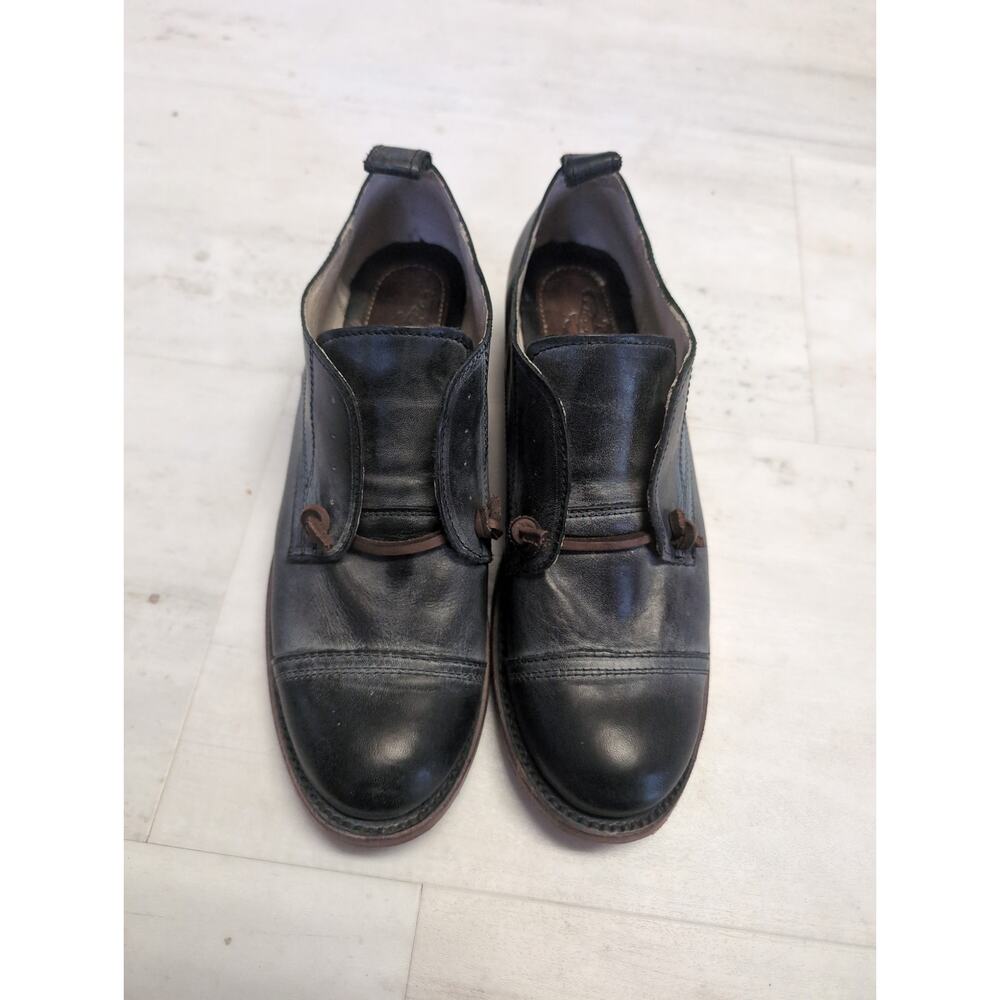Freebird Mabel Black Leather Distressed Oxford Shoes 8 Kurt Cobain Hipster 70s - Picture 7 of 16
